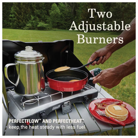 Coleman - Triton+ 2-Burner Propane Camping Stove - Black