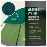 Coleman - Sundome 2-Person Camping Tent - Spruce Green