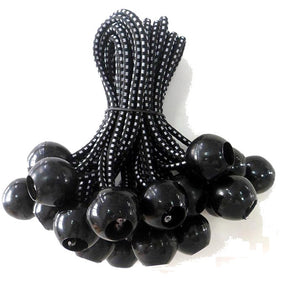 KOTAP - Black Ball Bungee 9" 25-Pack