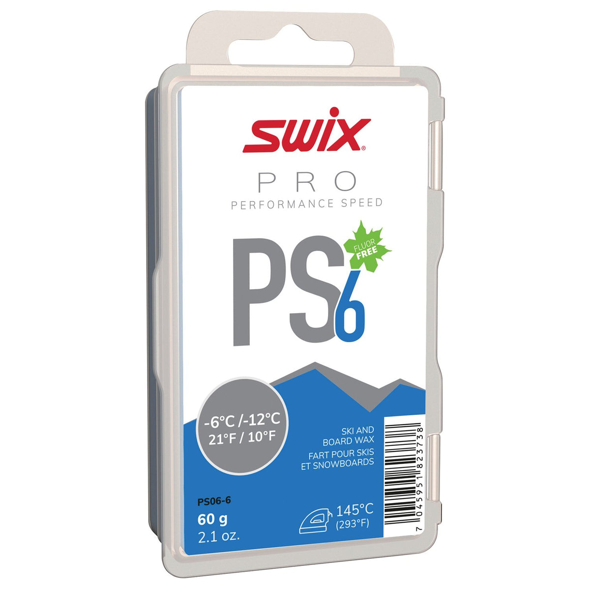 SWIX - PS6 Blue Fluoro-Free Wax