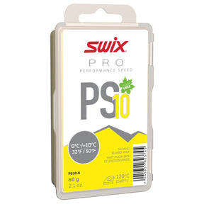 SWIX - PS10 Yellow Fluoro-Free Wax for Warm Snow