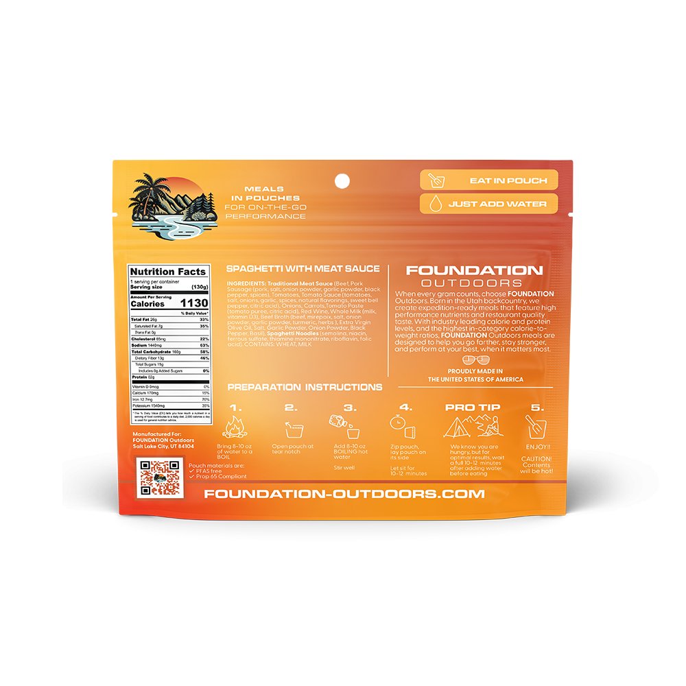 FOUNDATION Outdoors - Spaghetti with Meat Sauce
