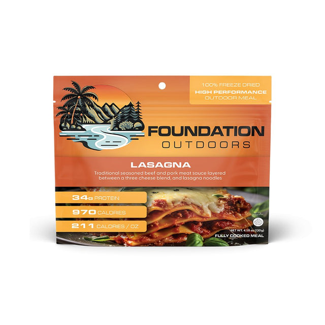 FOUNDATION Outdoors - Beef and Pork Lasagna Freeze Dried Meal