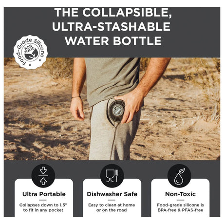 HYDAWAY - Collapsible Water Bottle 17 oz - Midnight