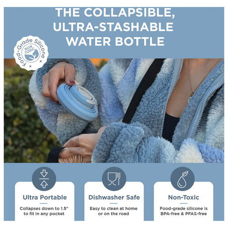 HYDAWAY - Collapsible Water Bottle Blue Ice 25 oz