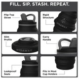 HYDAWAY - Collapsible Water Bottle Midnight 25 oz