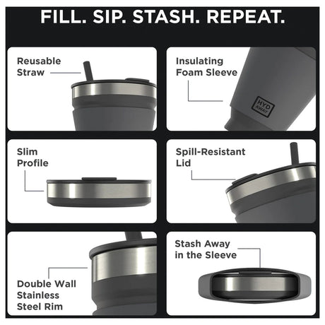 HYDAWAY - Insulated Tumbler Jet Black