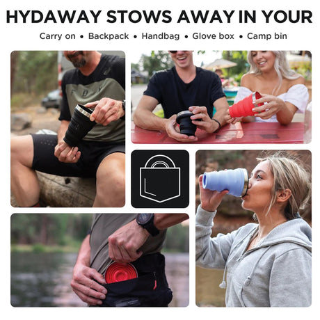 HYDAWAY - Collapsible Pint Cup Jet Black