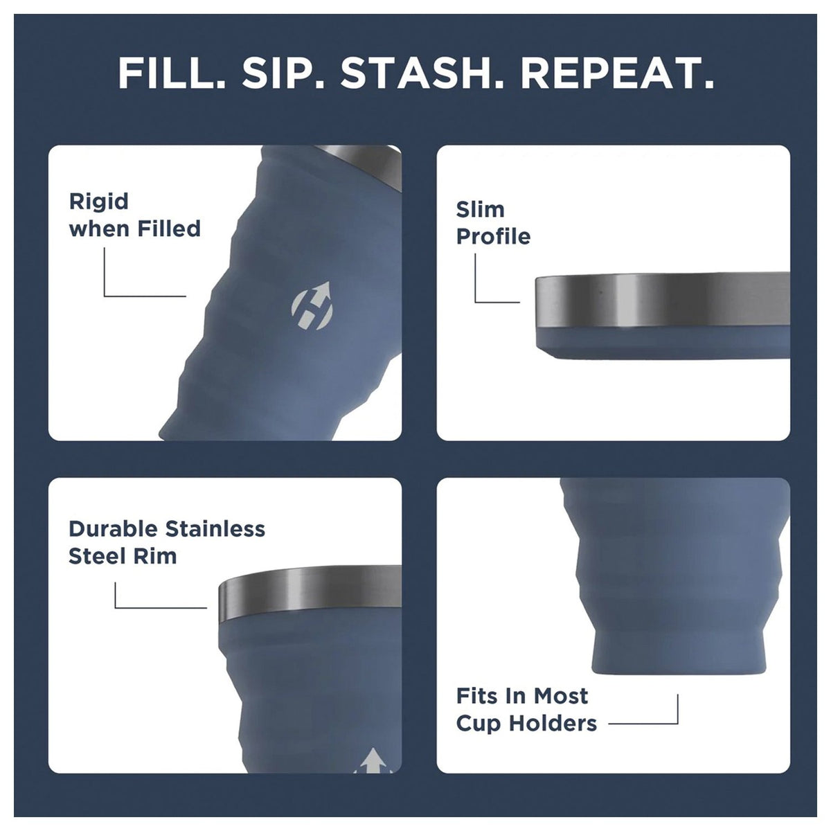 HYDAWAY - Collapsible Pint Glass - Seaside