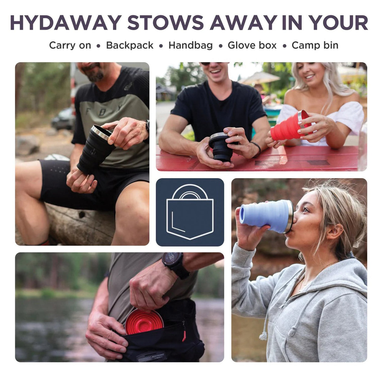 HYDAWAY - Collapsible Pint Glass - Seaside