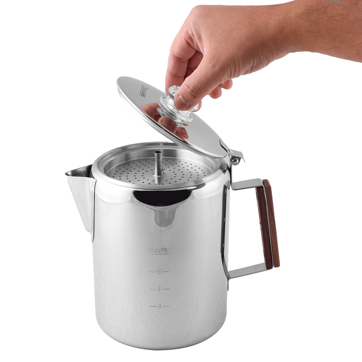 Coghlans - Stainless Steel Coffee Pot 12 Cup