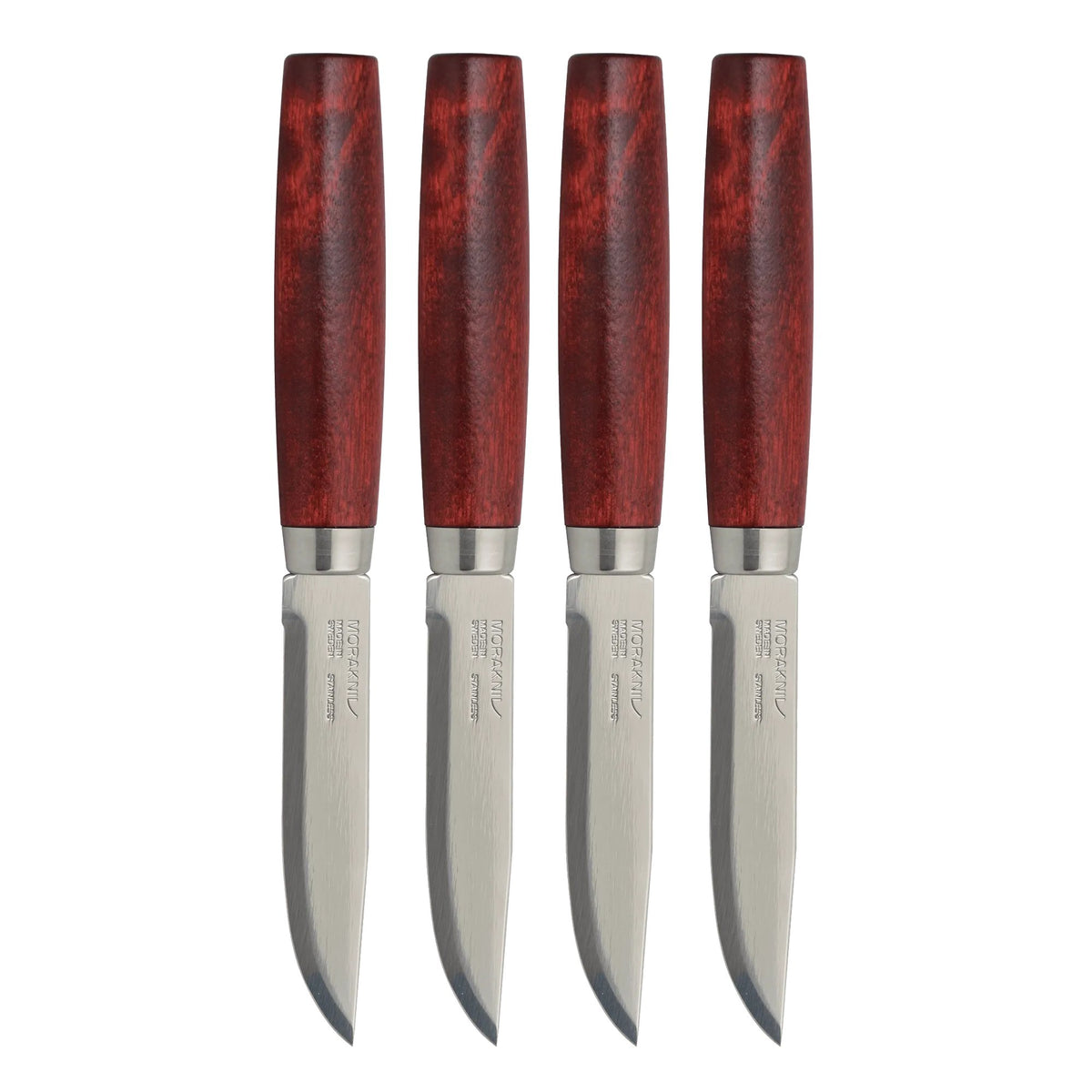 Morakniv - Steak Knife Classic 4-Pack with Red Birch Handles