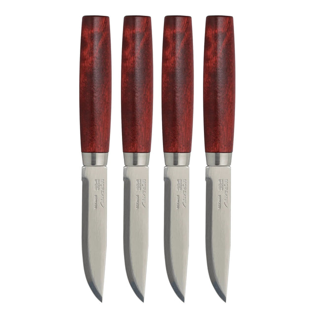 Morakniv - Steak Knife Classic 4-Pack with Red Birch Handles