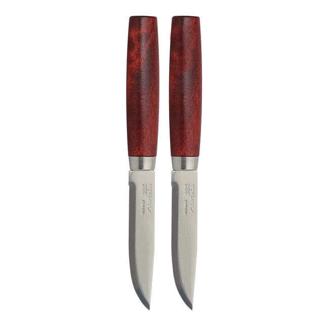 Morakniv - Steak Knife Classic 2-Pack with Red Birch Handles
