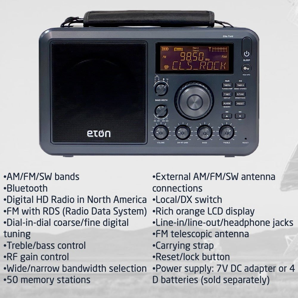ETON - Elite Field Shortwave Radio with Bluetooth