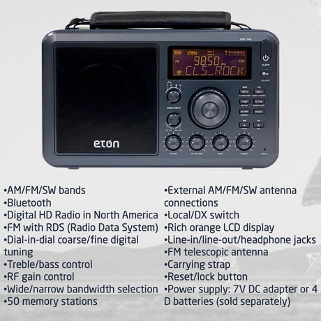ETON - Elite Field Shortwave Radio with Bluetooth