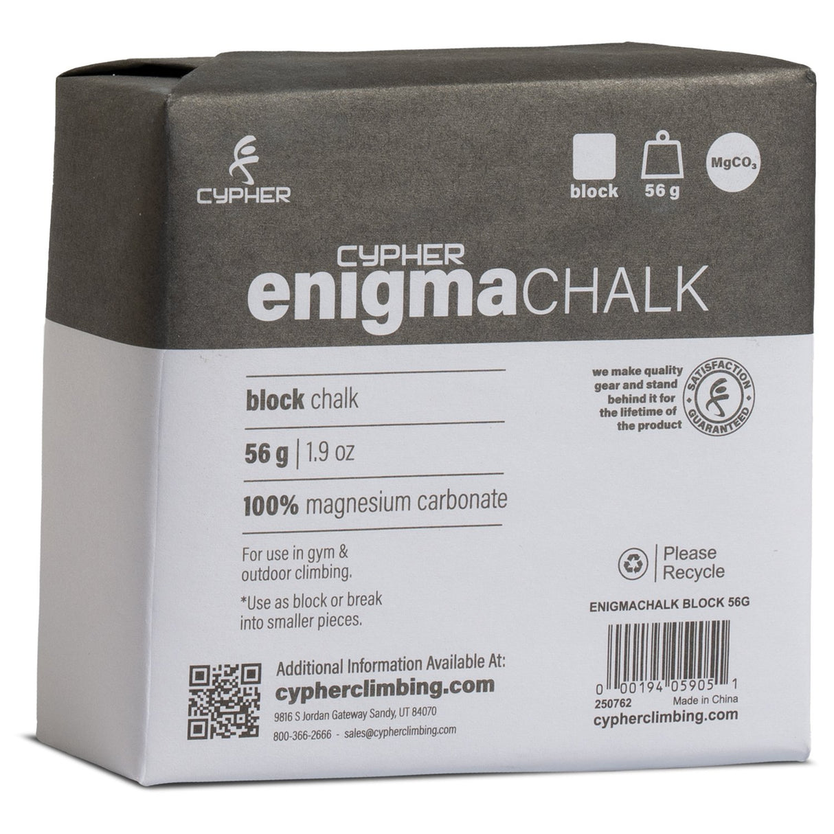 CYPHER - Enigma Chalk Block 56g for Climbing & Gym