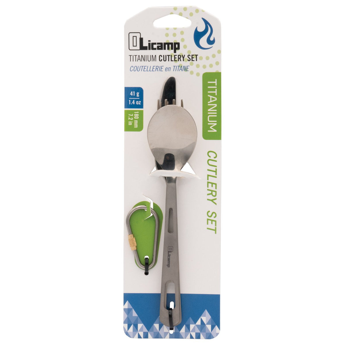 OLICAMP - Titanium 3 Piece Cutlery Set