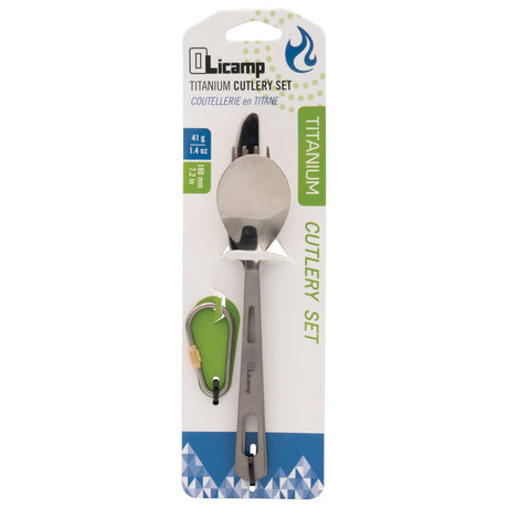 OLICAMP - Titanium 3 Piece Cutlery Set