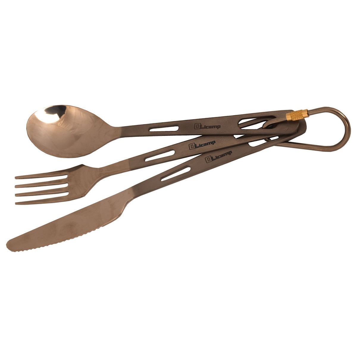 OLICAMP - Titanium 3 Piece Cutlery Set