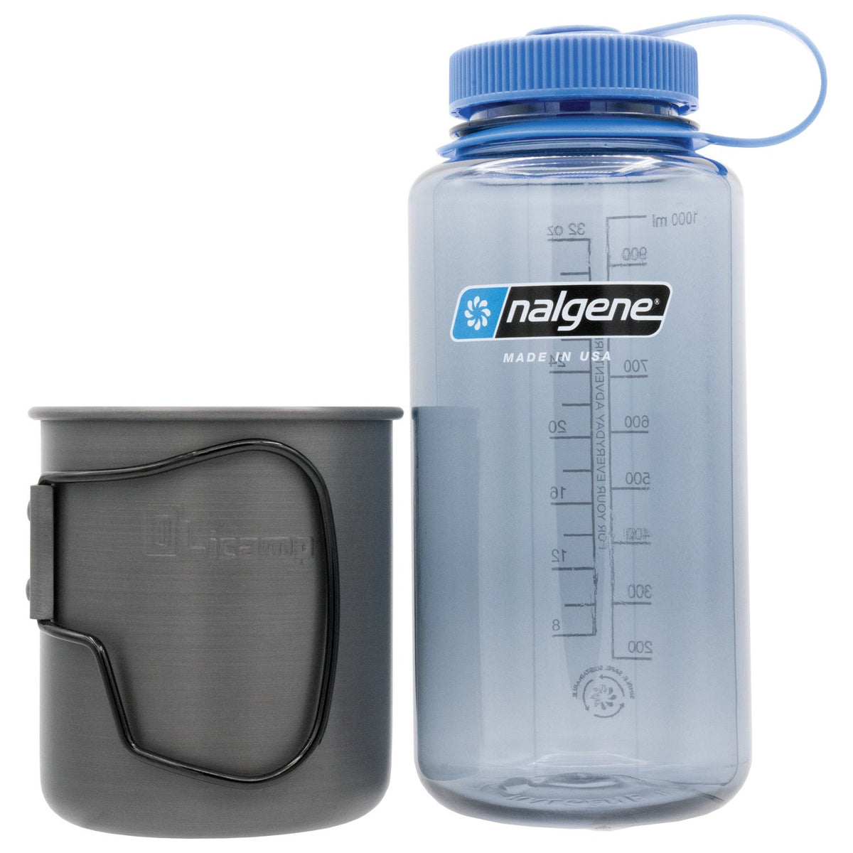 Olicamp - Space Saver Mug and Nalgene Bottle Set - Grey