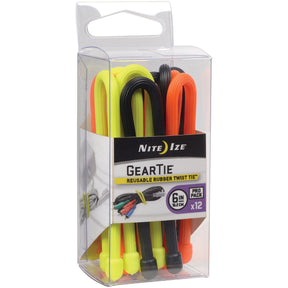 NITE IZE - Gear Tie ProPack 6" Assorted 12-Pack