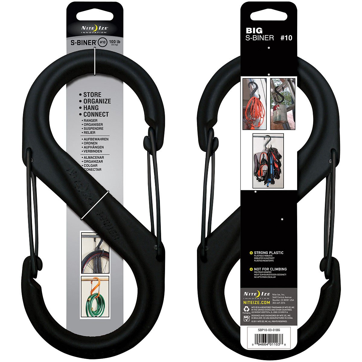 NITE IZE - S-Biner Plastic #10 Black
