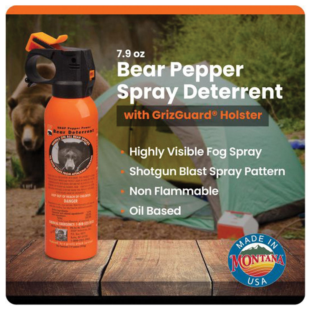UDAP - 7.9 oz Bear Spray with Holster 2-Pack