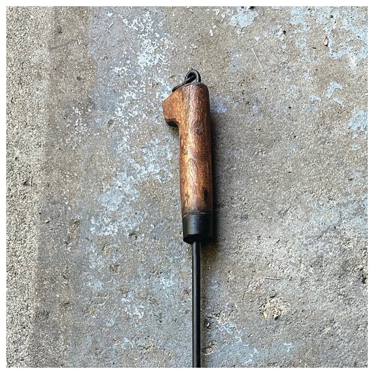 ROME - Fire Poker Tool Wrought Iron with Wood Handle — view 2