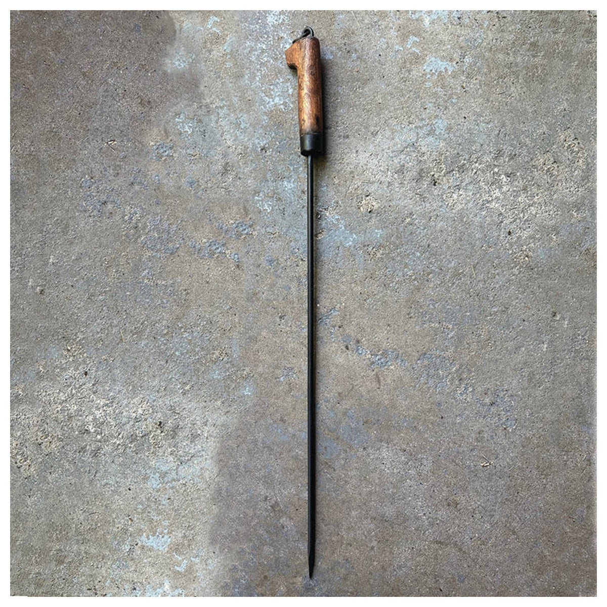ROME - Fire Poker Tool Wrought Iron with Wood Handle — view 3