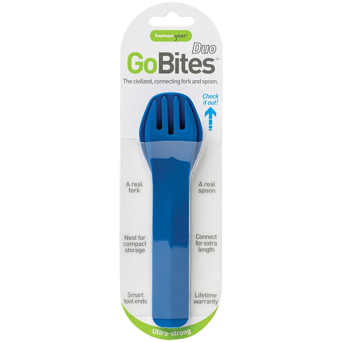 HUMANGEAR - GoBites Duo Travel Utensil - Blue