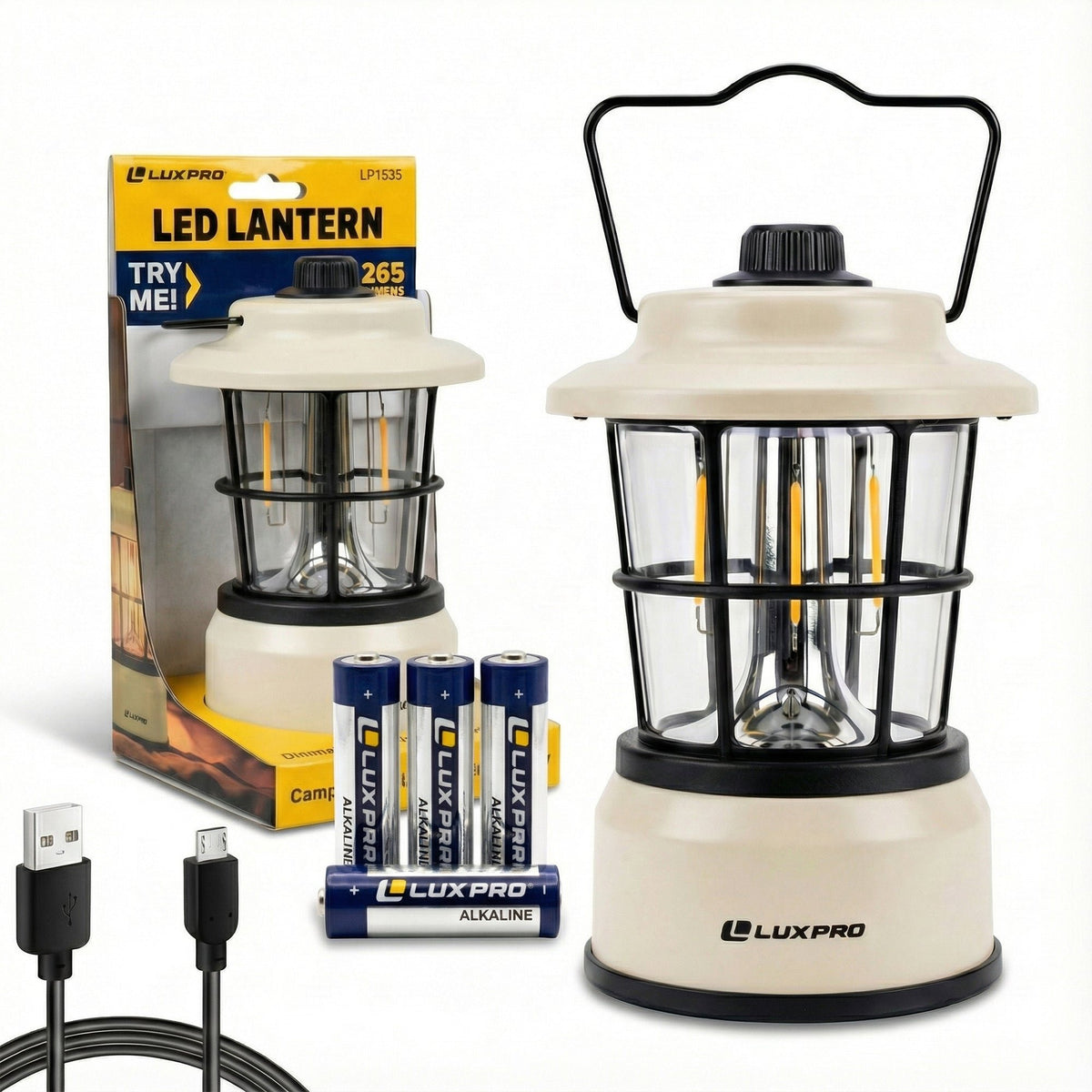 LUXPRO - Retro Lantern Black