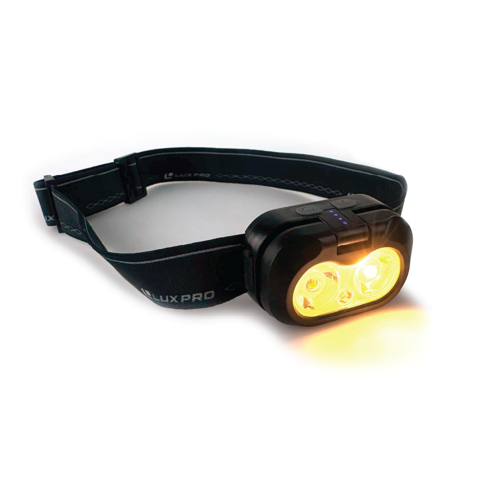 LUXPRO - Flip-Up Headlamp 450 Lumens Rechargeable