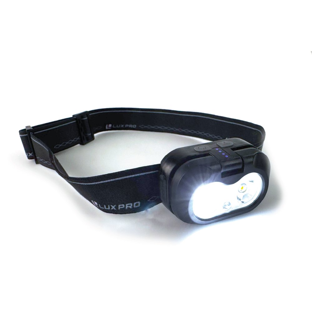 LUXPRO - Flip-Up Headlamp 450 Lumens Rechargeable