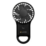 LUXPRO - Mini Fan Black Rechargeable with LED Lighting