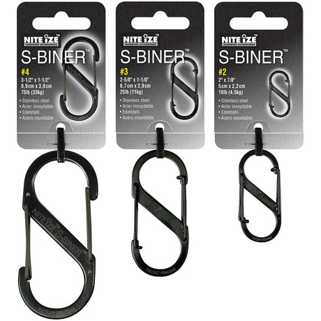 NITE IZE - S-Biner 3 Pack Combo - Black