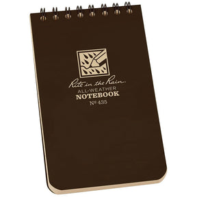 Rite in the Rain - Top Spiral Notebook 3x5 Brown