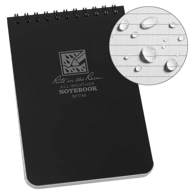 Rite in the Rain - Black 4x6 Tactical Notebook