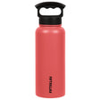 FIFTY/FIFTY - 34oz Insulated Bottle with 3-Finger Lid - Coral