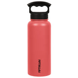 FIFTY/FIFTY - 34oz Insulated Bottle with 3-Finger Lid - Coral