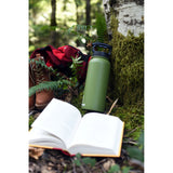 FIFTY/FIFTY - 34oz Insulated Bottle with 3-Finger Lid - Coral