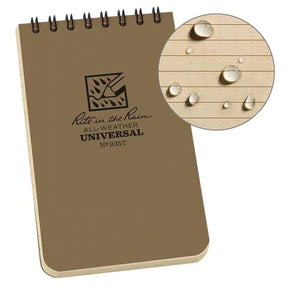 Rite in the Rain - Tactical Notebook Tan 3 x 5