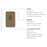 Rite in the Rain - Tactical Notebook Tan 3 x 5 — view 4