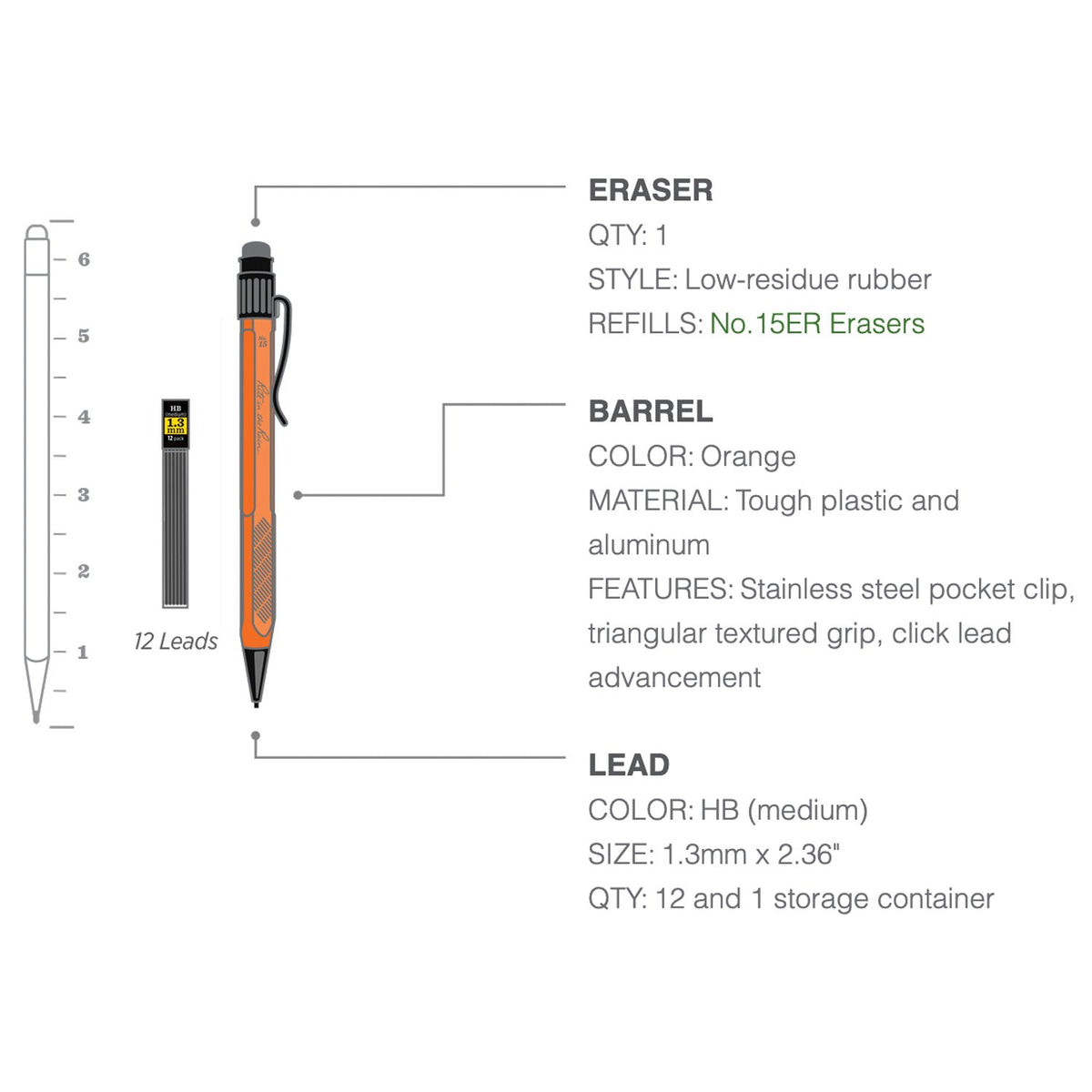 Rite in the Rain - Mechanical Pencil with 1.3mm Lead — view 4