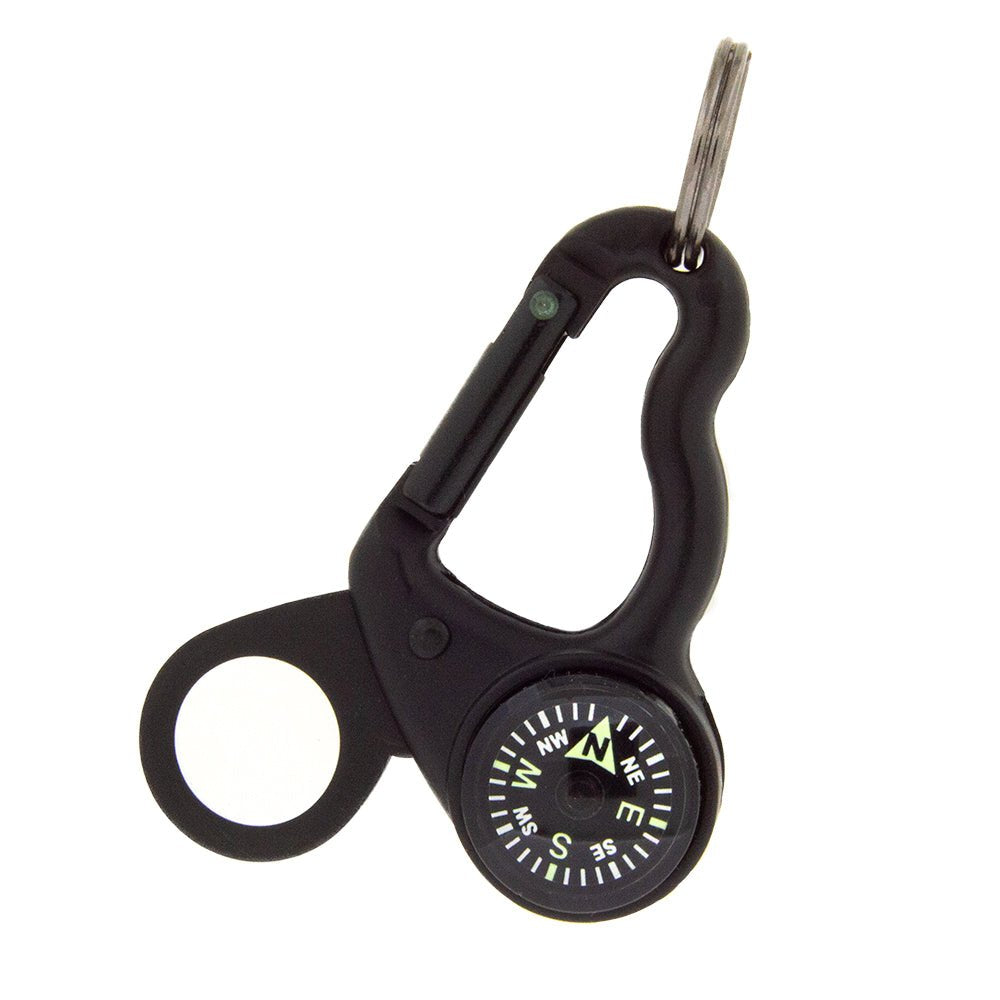 SUN - MagniComp Compass with Carabiner and 3X Magnifier