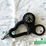 SUN - MagniComp Compass with Carabiner and 3X Magnifier