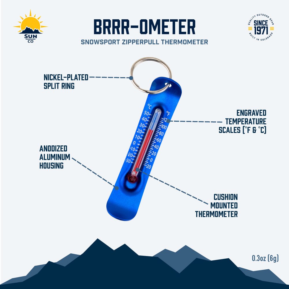 SUN - BRRR-OMETER Zipper Pull Thermometer