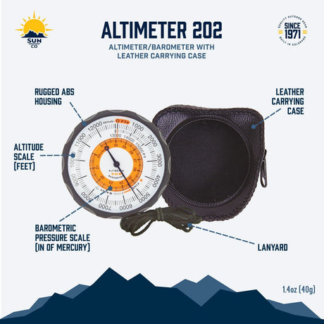 SUN - ALTIMETER 202 Analog Altitude and Barometric Reader
