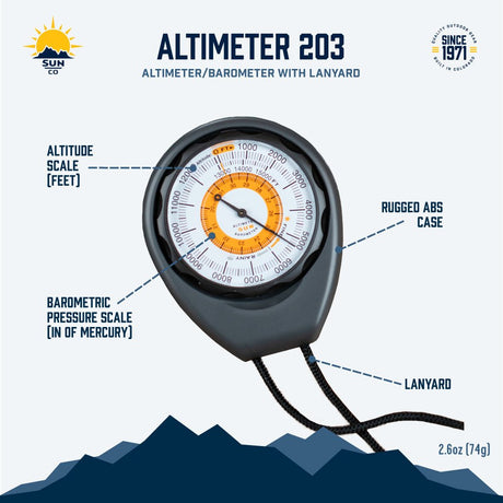 SUN - Altimeter 203 with Hardside Housing and Lanyard