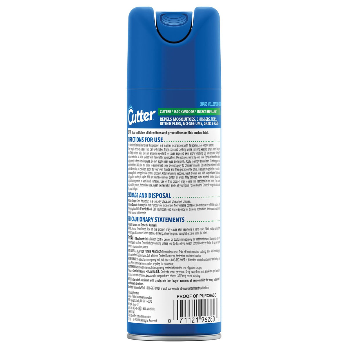 CUTTER - Backwoods Unscented Aerosol Insect Repellent — view 2